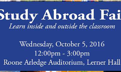 2016 Study Abroad Fair poster